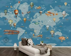 In ấn quảng cáo chất lượng - Đặt in decal dán tường hình bản đồ thế giới đẹp
