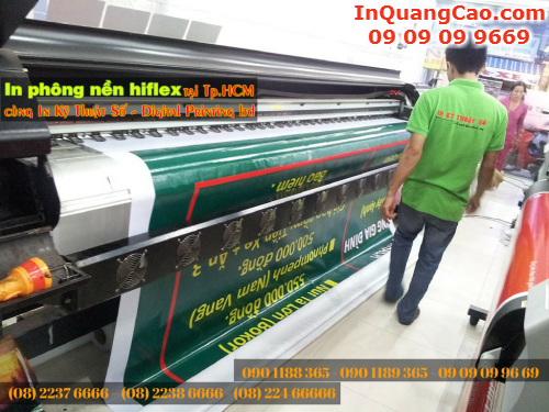 Đáp ứng yêu cầu in phông nền hiflex, in hiflex nhanh, in số lượng lớn cho chương trình sự kiện từ Công ty TNHH In Kỹ Thuật Số - Digital Printing Ltd 