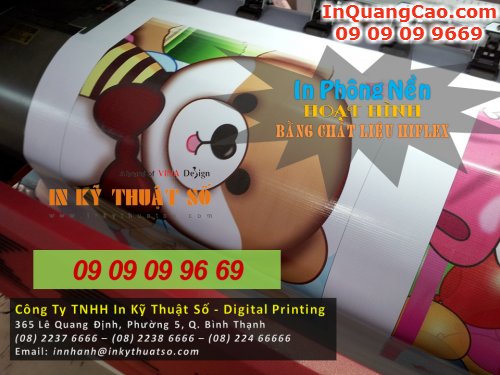 Liên hệ đặt in phông nền hoạt hình tại Công ty TNHH In Kỹ Thuật Số - Digital Printing